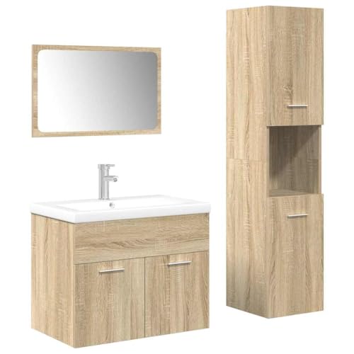 vidaXL - vidaXL Ensemble de meubles de salle de bain 4 pcs chêne sonoma