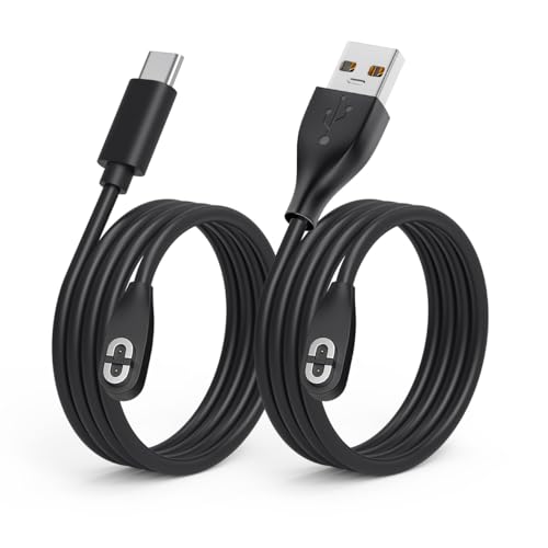 weishan 2-Pack Charging Cable for Aftershokz Aeropex AS800 Shokz OpenRun Pro OpenRun OpenRun Mini OpenComm Bone Conduction Headphones - USB and USB C to Magnetic Charger Cords 3.3ft
