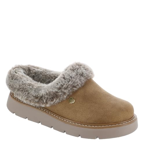 Skechers Women's Keepsakes Lite-Cozy Blend Slipper, Chestnut, 8