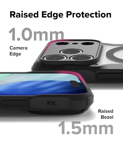 Image of Ringke Fusion-X Magnetic Compatible with iPhone 17 Pro Case Back Cover [Strong Magnet] Military Protection Transparent Hard Back Advanced Protection TPU Bumper - Magnetic Black