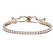 Produktbild Armbänder für Frauen, Glänzend Kristalle Armband Rhineston Wriast Armband-Armband-Frauen Schmuck Accessoires für Party, Hochzeit, Geschenk - Rose Gold