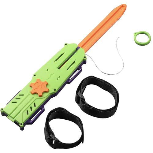 RynoPulse Plastic Hidden Blade- Scalable, Role-Playing Props Sword, Telescopic Ejection Sleeve Sword, Cosplay Costume Soft Material, Retractable Toy Hidden For Teens And Adults (Green)