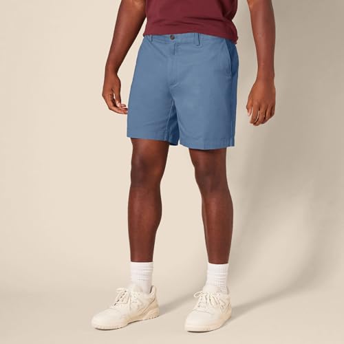 Amazon Essentials Men's Slim-Fit 7" Chino Shorts, Deep Blue, 32 - image 5