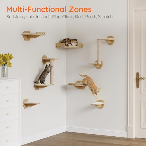 HOOBRO 11 Pzas Estantes de Pared para Gatos hasta 25 lb miniatura 4