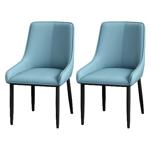 Chaises de salle à manger lot de 2 chaises de salon rembourrées en simili cuir
