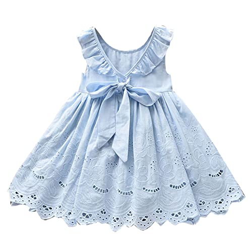 Robe en coton avec broderie perforée chic pour bébé et fillette