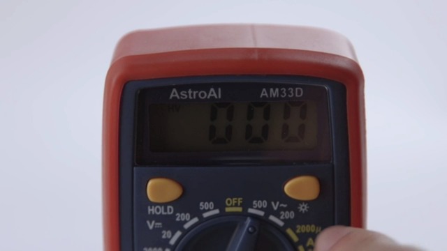 ASTROAI Digital Multimeter, 2000 Counts Multimeter with DC AC Voltmeter and Ohm Volt Amp Tester, Measures Voltage, Current, Resistance; Tests Live Wire, Continuity (Red)