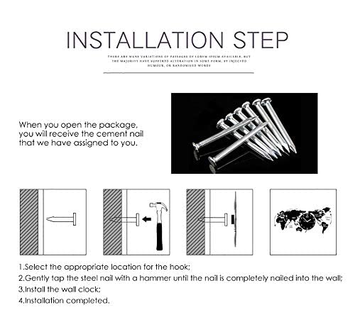 Floerroyale World Map Wall Clocks Modern Design 3D Digital Hanging Clock Ultra Quiet Acrylic Wall Watch,29X13Inches #TOP6