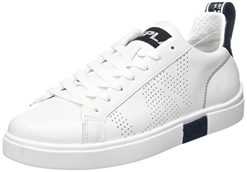 Re-Play Mens Low-Top Sneakers Sneaker, 122 White Navy, 9