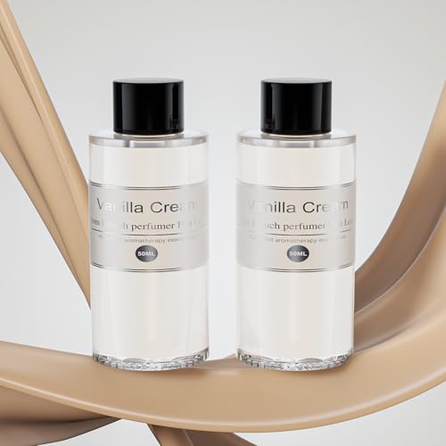 Image of Amor Lyris 2 Packs Essential Oil Refill for Smart Car Air Freshener, 3.5OZ Car Diffuser Refill, Aromatherapy Perfume Refill Can be Used for 4-8 Months, Made with Natural Plant Extracts, Vanilla Cream