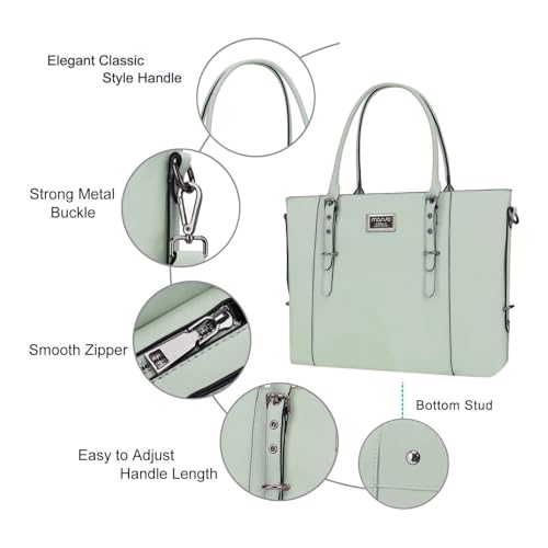MOSISO Laptop Bag for Women, 17.3 inch PU Leather Shoulder Laptop Tote Bag by MOSISO - Used condition - Image 4