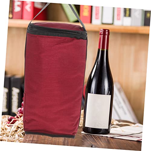 Ciieeo Sulated Wine Tote Bag Red 2 Slot Wine Storage Bag for Travel Camping Picnic3
