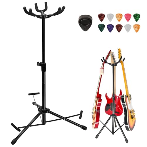 BREEZEE Soporte para Guitarra, Diseño Vertical 3 en 1 para Guitarra Acústica, Incluye Accesorios,...
