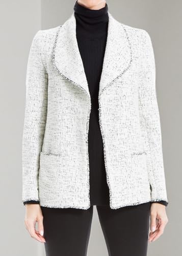 Max Studio Women's Tweed Drape Jacket with Pockets4