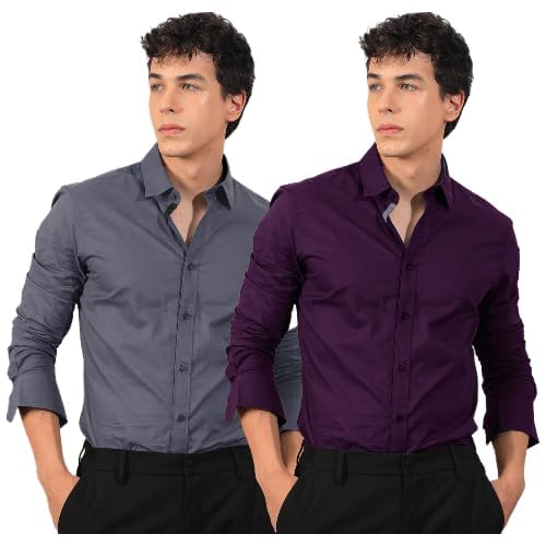 Pinkmint Men's Solid Cotton Formal Shirt | Plain | Full Sleeve - Regular Fit (Available in Plus Sizes and Combo Pack of 2) - Review, Price and Buying Guide