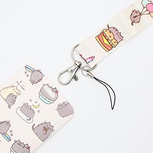 Aufruh Cute Cat Lanyard With Id Badge Holder, Cartoon Animal Neck Strap For Cards Keys Keychain Women Teacher Students Daughter School Work (Cat 3) #TOP3