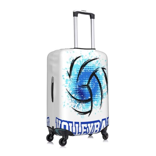 Volleyball Blue Luggage Cover for Suitcase, Suitcase Cover Protector Fit 25-28 Inch Luggage Travel Accessories, L3