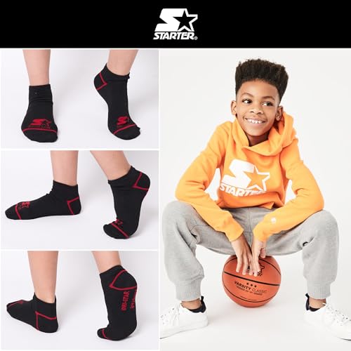 starter boys socks 10-pack comfort toe lightweight moisture-wicking socks for toddler big and little boys