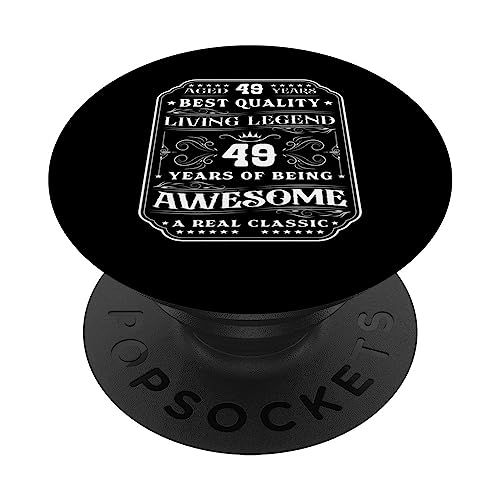 49 años siendo increíble 49 cumpleaños hombre PopSockets PopGrip Intercambiable