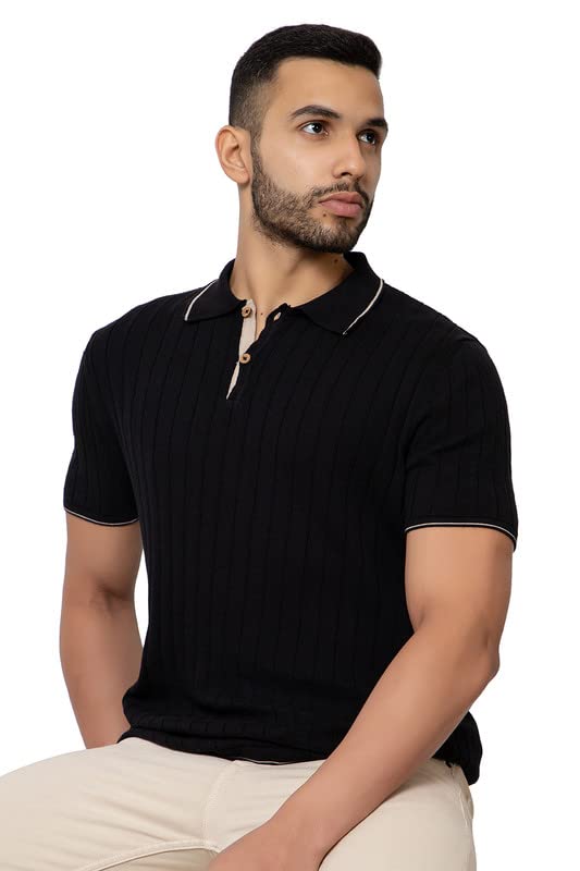 Image of Armisto Men's 100% Cotton Fancy Party Polo T-Shirt /Neutral Colour