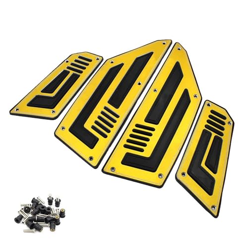 Repose-Pieds Moto pour TMAX 530 de 2012 à 2016 - Pédales CNC Alunium Jaunes