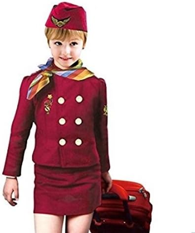 BABY AND BLOSSOMS Premium Community Helper Airhostess Costume for Fancy Dress competitions, Role Play and School Functions for Kids (3-8 YEARS)