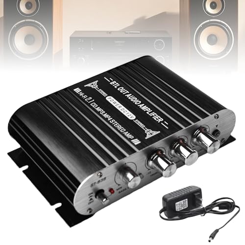 【Ideale per uso domestico e in auto】L'amplificatore Hi-Fi è la scelta perfetta per gli amanti del suono che desiderano la migliore qualità audio a casa o in auto. Come amplificatore stereo 2.1CH, può essere combinato in modo flessibile con diversi altoparlanti e si adatta alle vostre esigenze personali.