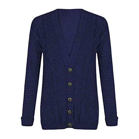 LUXE DIVA Women's Chunky Knit Cardigan Cover