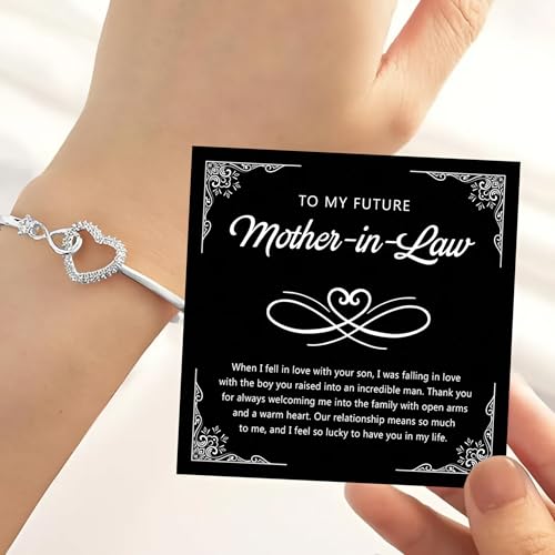To My Mother in Law Infinity Heart Bracelet, Jewelry Present, Thoughtful Gift On Mother's Day Birthday Christmas With Heartfelt Message & Elegant Box2