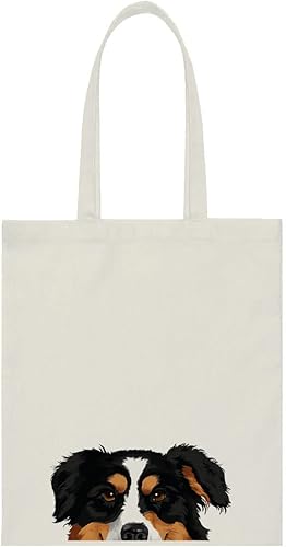 Vista 55 de WIRESTER Bolsa de lona para mujeres y niñas, bolsa de playa, comestibles y viajes, lindo perro