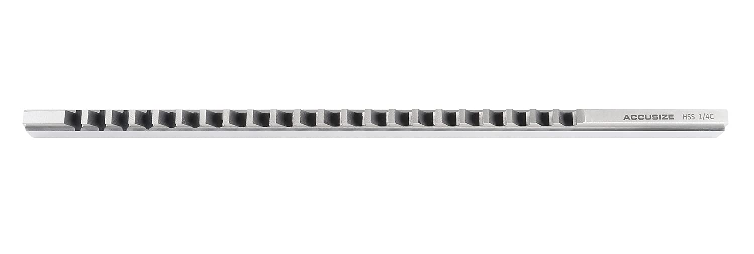 Accusize Industrial Tools - 1/4'' to C, Hss Keyway Broach, Fractional, Imperial, 5000-0018