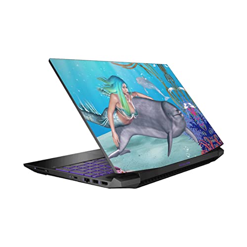 Vinyle de protection HP Pavilion 15.6 contre rayures motif dauphins