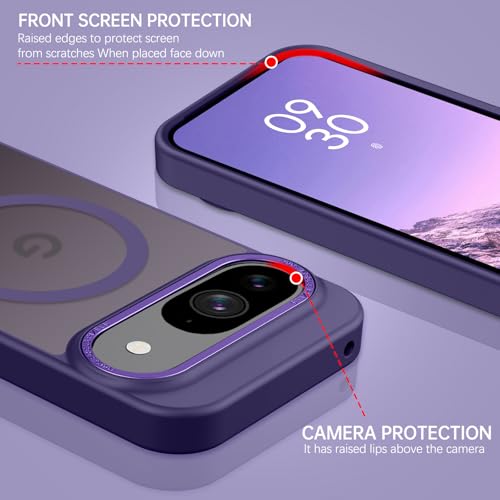 Coque Pixel 9 antichoc violette pour éviter les rayures et chutes