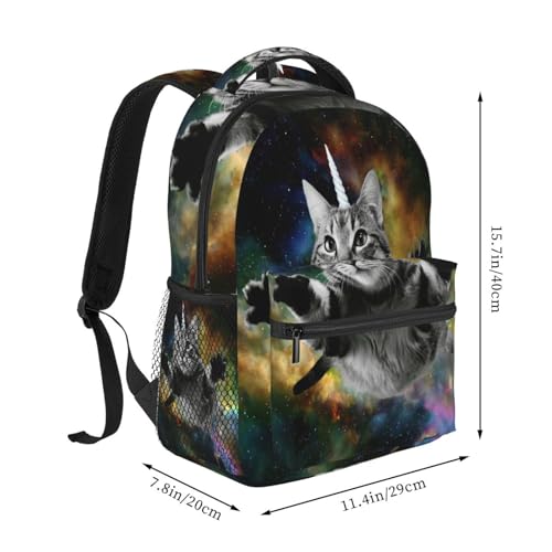 Cute Cat Backpack for Men Women,Casual Travel Hiking Camping Backpacks Lightweight Bookbag2