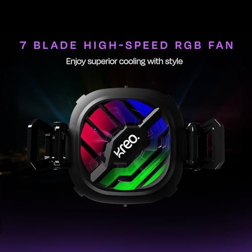 Image of Kreo Iceberg Compact Gaming Mobile Phone Cooler with Magnetic Attachment for Android & iPhone, Silent and Lightweight Mobile Cooler with Rapid Cooling