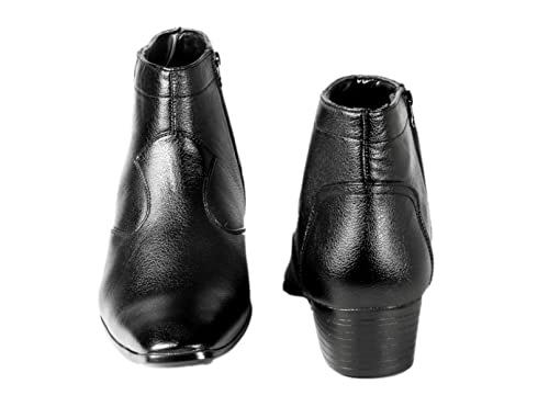 Image of BXXY Men's 2 Inch Heel Height Increasing Formal Zipper Boots