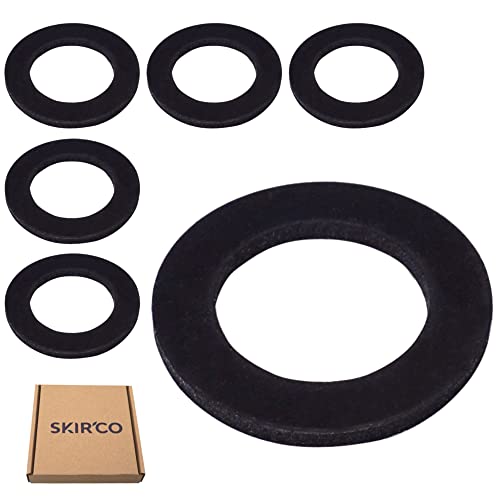 SKIR'CO (6 pcs) Rubber 3/4" Washers, Sealing Washers, Rubber Flat Washers, Plumbing, Black - Image 2