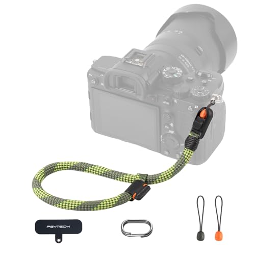 Image of PGYTECH Camera Wrist Strap Slim Outdoor Style, Adjustable Quick Release Anti-Drop Camera Hand Strap for Sony /Nikon /Canon Compact Cameras /Mirrorless /Smartphone /Gopro, 55.1lb Capacity, Wilderness Green