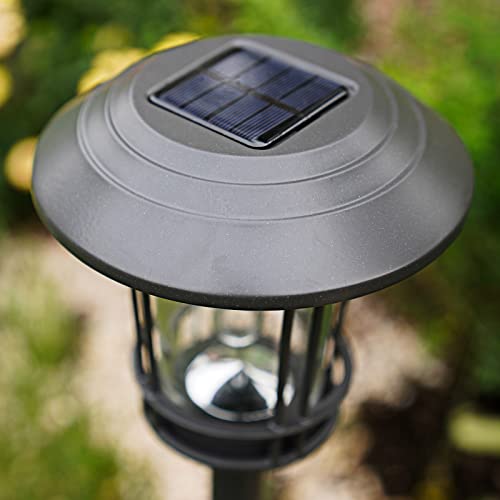 Grand Patio Solar Outdoor Lights, 5 Pack, Glass Light Aluminum & Steel Frame, Waterproof, All-Weather Pathway Light, Automatic Dusk And Dawn Sensor (Slate Gray) #TOP6