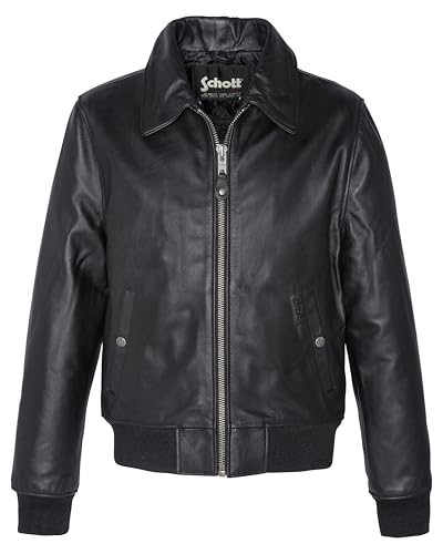 Blouson Pilote Schott en cuir marron d'exception ref 35836 - 3
