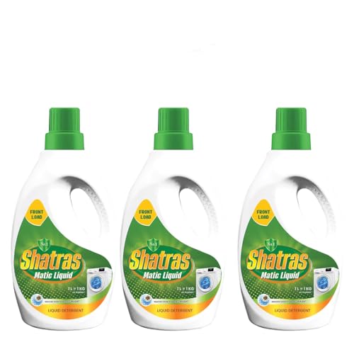 Image of SHATRAS Front Load Washing Machine Matic Liquid Detergent | Specially designed for Tough Stain Removal on Laundry in Washing Machines (Green 3)