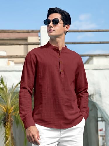 Image of ROYALSCOUT Men's Cotton Blend Full Sleeve Kurta Shirts Pack of 1 Designed for Festive Moments, Cultural Functions, or Casual Gatherings