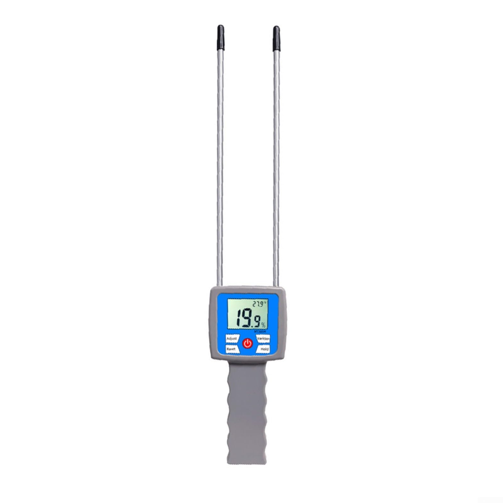 Medidor de humedad portátil para papel, madera y fibra, rango de 0-95%, pantalla LCD retroiluminada digital, probador compacto de ABS