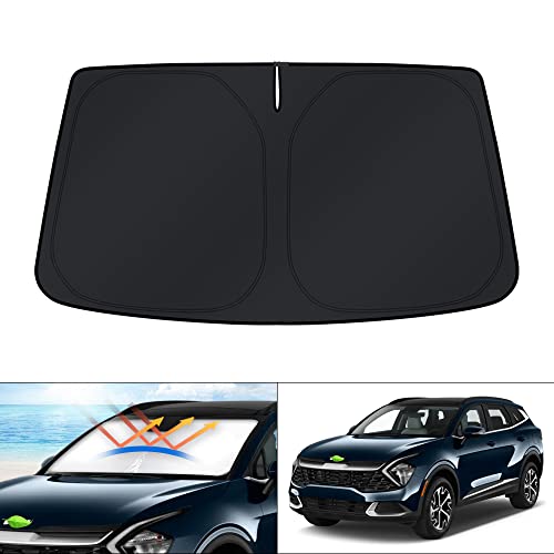 KUST Windshield Sun Shade for 2018-2025 2026 Kia Sportage NQ5 Accessories 4-Layers Car Sunshade Window Cover Sun Visor Protector Foldable Blocks UV Rays Keep Your Car Cooler