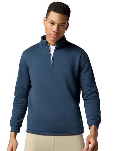 Image of XYXX IntelliSmooth Pulse Relaxed Fit Half-Zip Sweatshirt For Men
