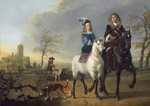 Impression Sur Toile haut de gamme Lady and Gentleman par Aelbert Cuyp 60x90