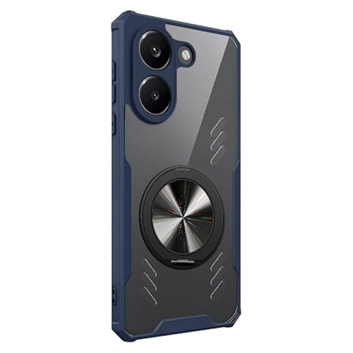 CYBERGARAGE�EFor POCO X8 Pro Max �P�[�X �����Y�J�o�[�t�� �J�o�[ �w�ʓ��� TPU +�v���X�`�b�N �\�t�g�P�[�X �X�^���h�@�\ For ���� �V���I�~ X8�v���}�b�N�X (�u���[)