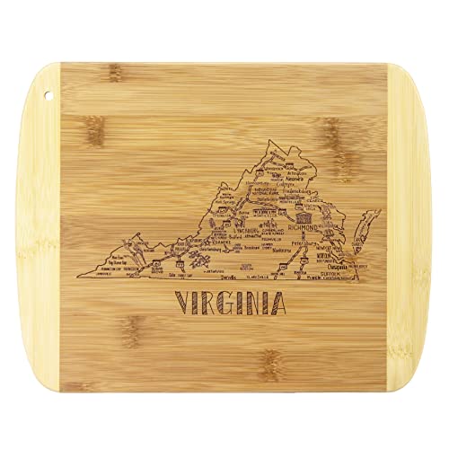 Image of Totally Bamboo A Slice of Life Virginia Engraved Map Cutting Board