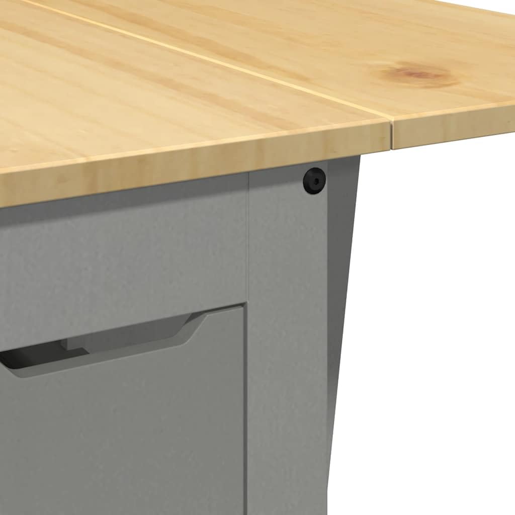 vidaXL Set da Pranzo 5 pz Corona Pieghevole Grigio in Legno di Pino, Set Sala da Pranzo, Tavolo da Pranzo e sedie, Tavolo da Cucina e sedie
