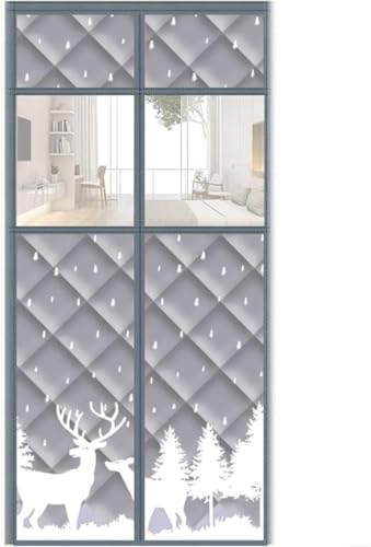 Tenda trasparente isolante con chiusura magnetica per isolamento termico, perfetta per garage e ingressi di casa